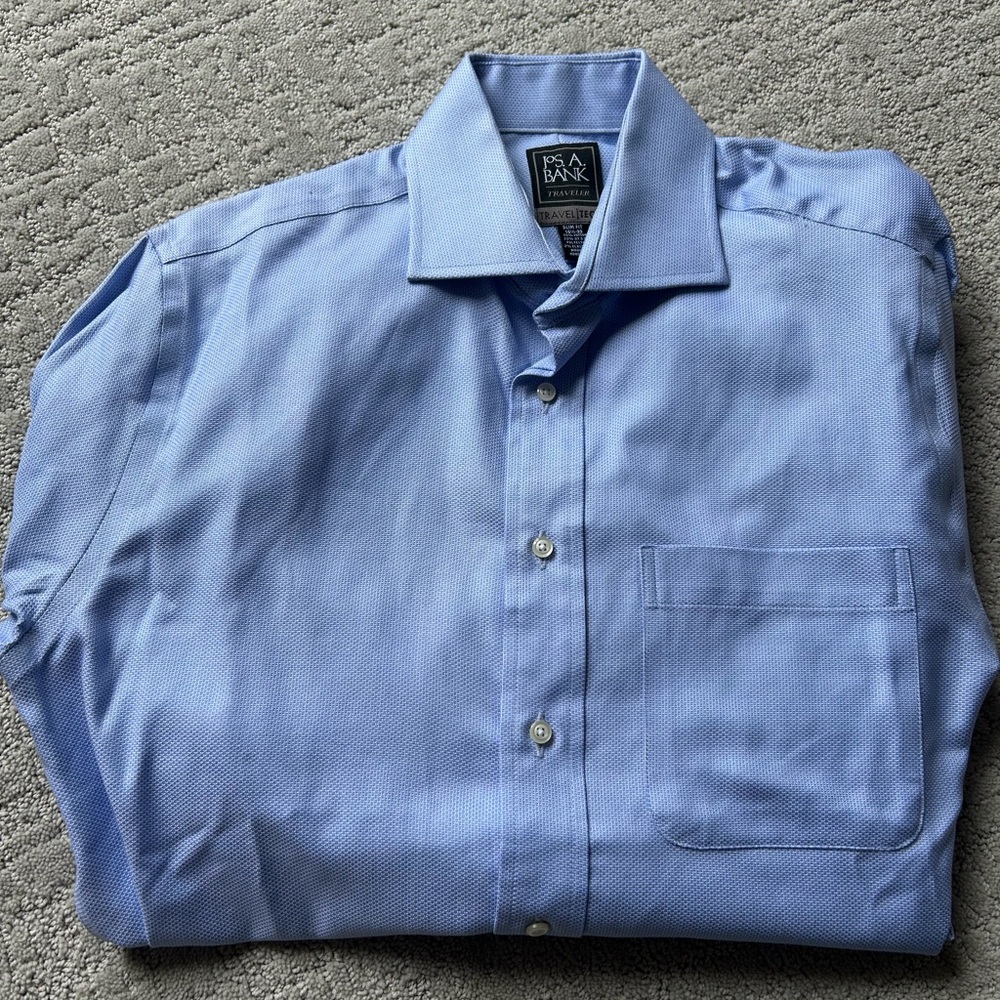 Jos A Bank Light Blue Dress Shirt - Men's